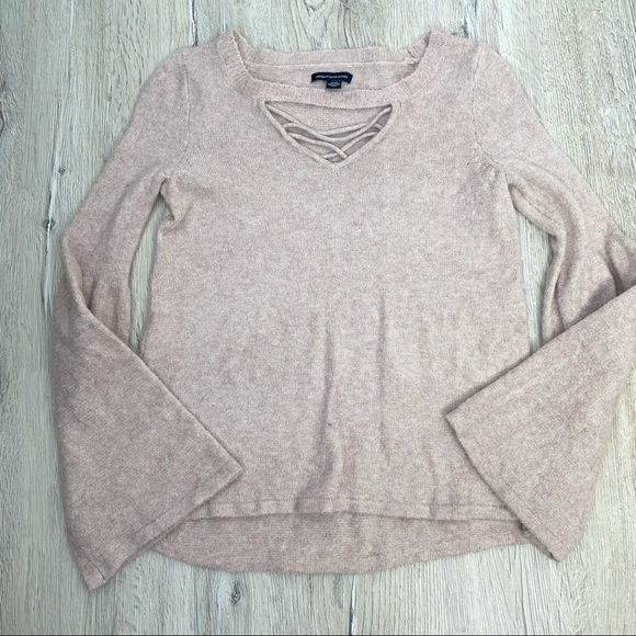 American Eagle Pink Fuzzy Sweater - Picture 11 of 11